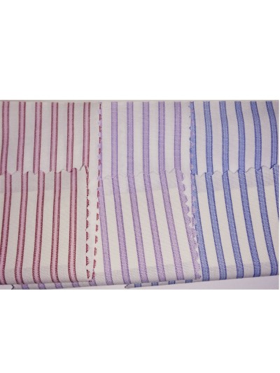 JS-JAMS  成分：60%cotton  40%polyester  紗織：45*45  恤衫布2  間條  克重：108.6gsm 45度照